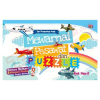 Mewarnai pesawat dan puzzle